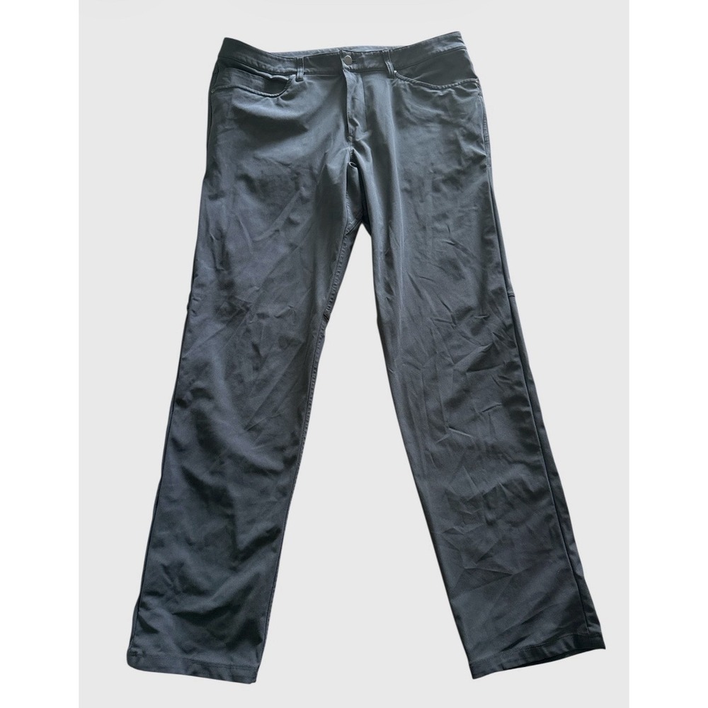 Lululemon ABC Classic-fit 5-pocket Pant Warpstreme Mens Size 36 Dark Gray